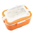 thumbnail image 4 of 1.5L Portable 220V Car Electric Heating Lunch Box Bento Food Warmer Container Orange, 4 of 8