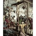 thumbnail image 2 of Altdorfer, Albrecht 26x30 Black Ornate Wood Framed with Double Matting Museum Art Print Titled - Crucifixion, 2 of 4