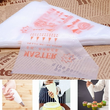 Disposable Piping Bags Namotu 200Pcs icing piping decorator bags Plastic Disposable disposable icing Pastry bags for Cream Cake Lcing Sugarcraft Cupcake Baking ()