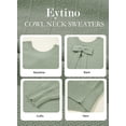 thumbnail image 3 of Eytino Women’s Sweaters Bow Crew Neck Long Sleeve Knitted Fall Winter Pullover Sweaters, 3 of 10
