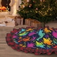 thumbnail image 5 of Kdxio Colorful Dinosaur Print Christmas Tree Skirt Christmas Xmas Tree Skirts Mat for New Year Holiday Christmas Party Decorations-30", 5 of 6