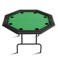thumbnail image 2 of Kojooin Octagon Poker Table with Collapsible Legs, Texas Holdem Blackjack Poker Table with Cup Holders, Casino Leisure Gamimg Table for 8 Players, 2 of 8