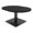 Black Cypress w/Black Base, variant on Small Racetrack Shaped Coffee Table With Square Metal Base 34X45