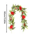 thumbnail image 2 of Fleurs Baies Rouges 185 cm Couronne Douce pour Décoration de Cheminée et d'Escalier et Usage de Fête, 2 of 6