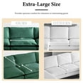 thumbnail image 5 of 146.5” Green Modular Sofa, 4 Seater L Shaped Chenille Sectional for Living Room, Cloud Couch with Ottoman, Sofá moderno, 5 of 14