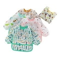 thumbnail image 7 of Toddler Paint Smock Kids Long Sleeve Art Smock Cartoon Print Waterproof Painting Aprons Feeding Bib with Pocket for Boys Girls, 7 of 7