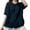 Black, variant on MIXUE Womens Summer Tops Linen Solid Color Round Neck Short Sleeve Vintage Loose Fit Cardigan Stylish T Shirts Sportwear,Black,M