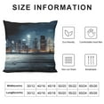 thumbnail image 5 of GOSMITH  Landscape Throw Pillow Cushion Cover, Asia China Hong Kong City Skyline View at Blue Night Towers and Skyscapers Photo, Decorative Square Accent Pillow Case, 5 of 5