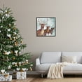 thumbnail image 2 of Stupell Industries Winter Reindeer Holiday Landscape Holiday Painting Black Framed Art Print Wall Art, 2 of 8