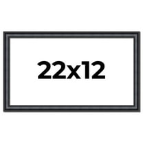 22x12 Frame Black Real Wood Picture Frame Width 1.25 inches | Interior Frame Depth 0.5 inches |