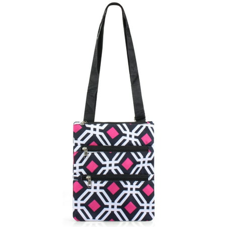 Zodaca Women Lightweight Small Messenger Shoulder Handbag Cross Body Purse Bag for Work Shopping Traveling - Black