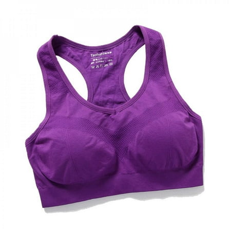 

Fashion Beauty Back Fitness Refreshing Wrapped Chest Underwear Hive Shockproof Female Bra Women s Brassiere Purple M
