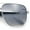 Silver - Silver Mirror, variant on Mens Mogul Mobster Rectangle Metal Rim Double Bridge Luxury Sunglasses Silver - Silver Mirror