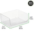 mDesign Extra Wide Stackable Plastic Food Storage Organizer Bin - 8 ...