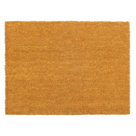 RugSmith Natural Machine Tufted Plain Doormat