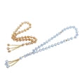 thumbnail image 3 of 2 Pack Mini Champagne Blue Prayer Beads, 33 Beads, Muslim Tasbih with Sapcer Beads, for Daily Decoration, Gift, 3 of 3