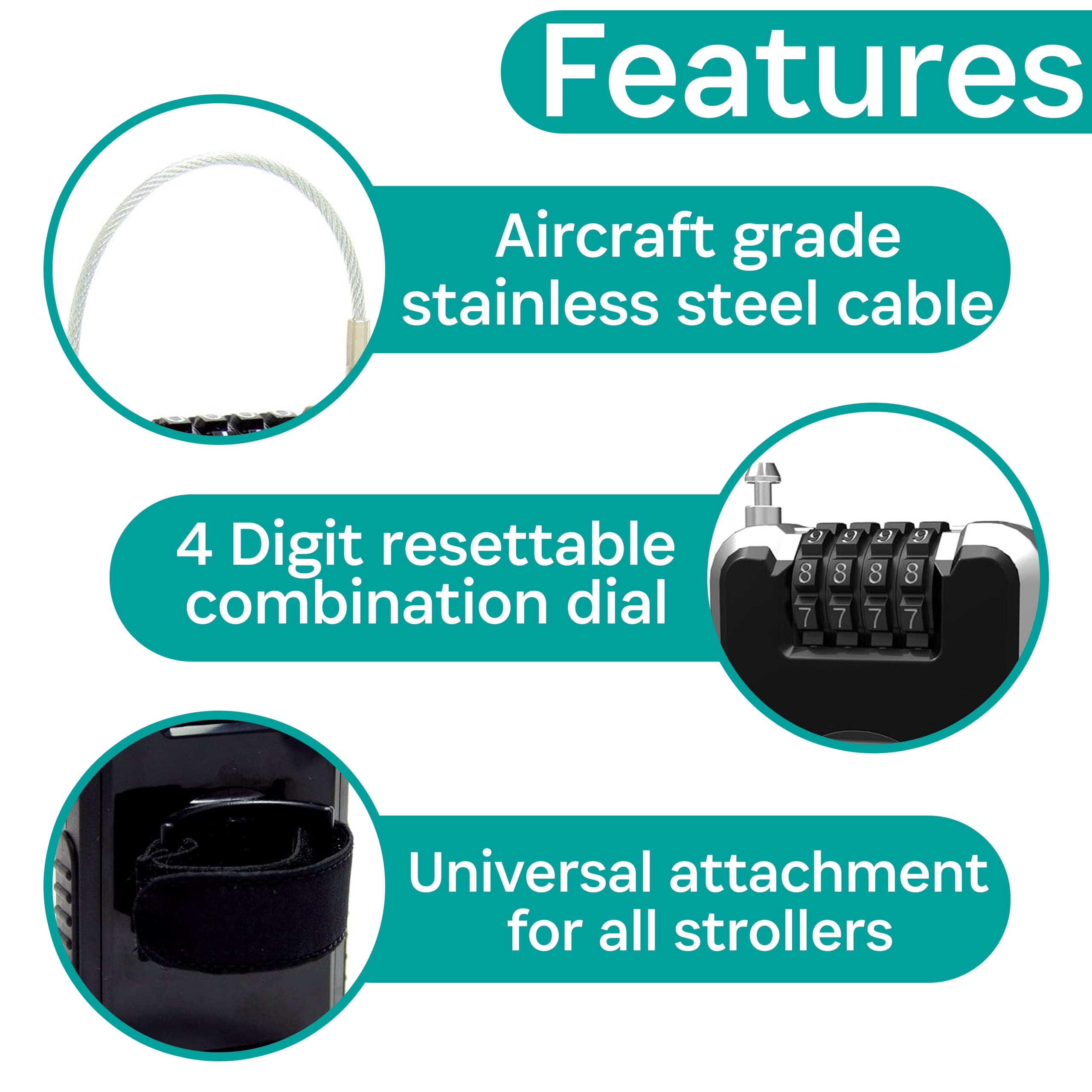 BuggyGuard Stroller Lock, Heart