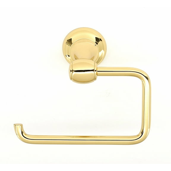 Alno A6666 Royale Solid Brass 5-1/2" W Euro Single Hook Slide On Toilet Paper Holder -