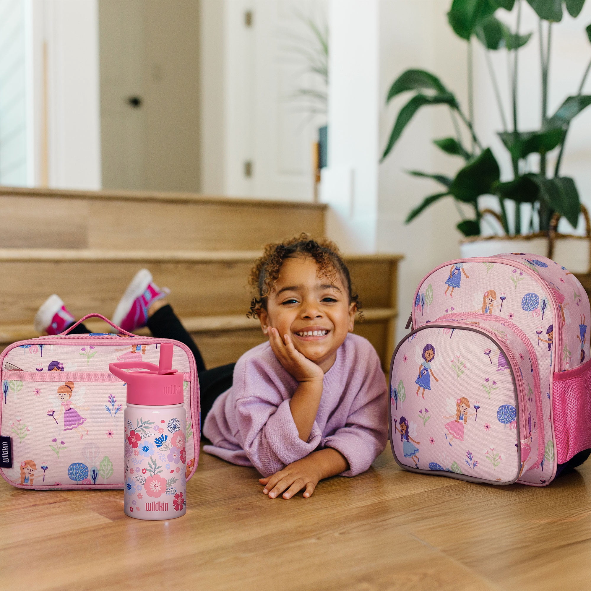 Wildkin Kids 12 Inch Backpack for Toddler Boys and Girls, Insulated Front Pocket (Fairy Garden)