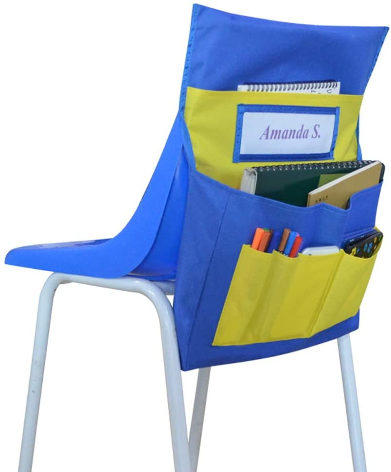 Eamay Chairback Buddy Pockets Chart, Kids School Supplies Chair Pocket