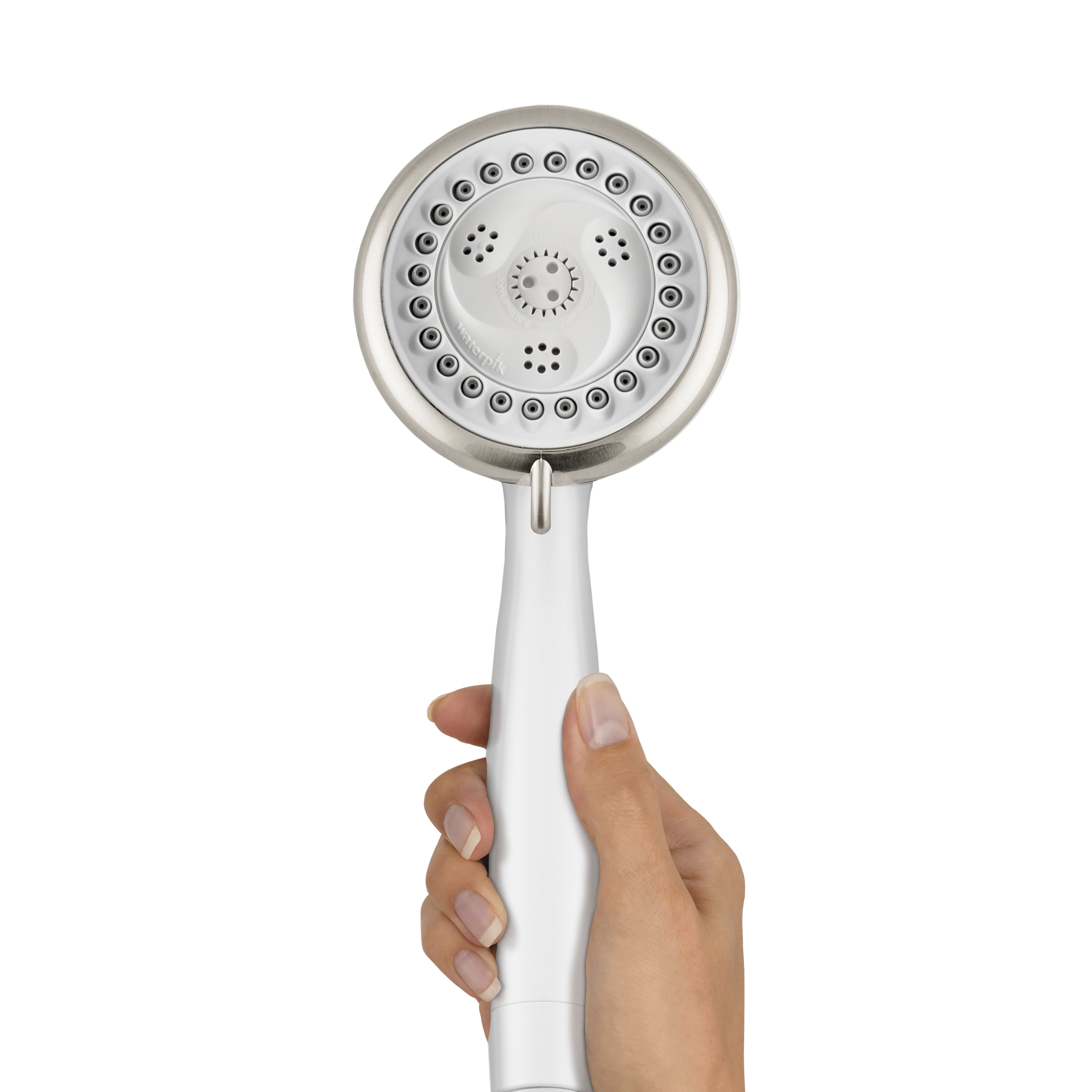 Waterpik 6-Mode PowerSpray+ Hand Held Shower Head, White, 1.8 GPM EFN-651E