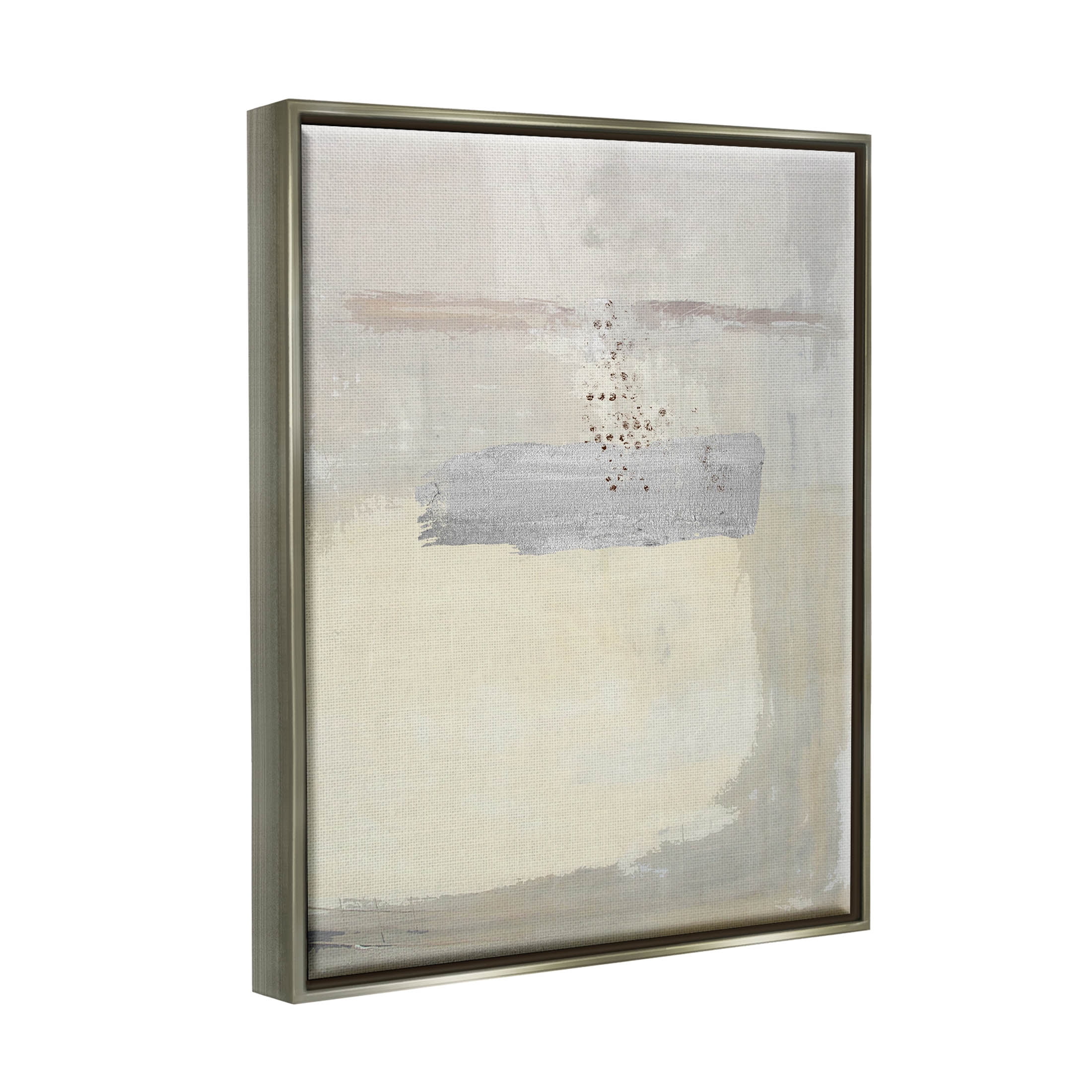 Beige Modern Abstract Arrangement Abstract Graphic Art Luster Gray Framed Art Print Wall Art