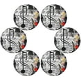 thumbnail image 3 of Black Treble Clef Round Placemats Washable Placemats Non-Slip Heat-Resistant Table Place Mats for Dining Kitchen Holiday Party Table 15.4"-4PCS Home Decor, 3 of 7