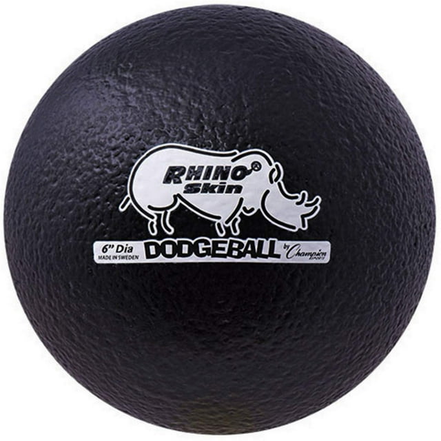 Piel de rinoceronte Dodgeball Champion Sports, color negro, 15 cm
