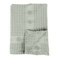 thumbnail image 2 of Superior Mai Geometric Waffle Cotton Blanket, Throw, Sage, 2 of 9