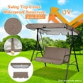 thumbnail image 2 of CHELIASD Porch Swing Canopy Swing Canopy, Replacement Swing Cover, Sun Shade Awning Cover, for Outdoor Garden Patio Porch Yard, 1× Swing top (142×120×18cm) + 1× Seat cover (150×150×10cm), 2 of 9