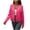 Hot Pink, variant on Women Faux Suede Fringe Jacket Studded Open Front Long Sleeve Short Coat Western Cowgirl Bohemian Vintage Festival Outfit Trendy Fall Winter Streetwear Casual Party Club