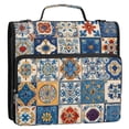 thumbnail image 2 of Water-Resistant 3-Ring Binder Organizer with Multiple Pockets Zipper Binder Bag for Office Various Brightly Colored Shapes, 2 of 8
