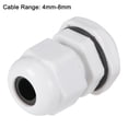 thumbnail image 2 of M16x1.5 Cable Abrazadera 4mm-8mm Cable Agujero Impermeable Nylon Junta Ajustable Contratuerca con Arandela Blanco 10Uds, 2 of 7