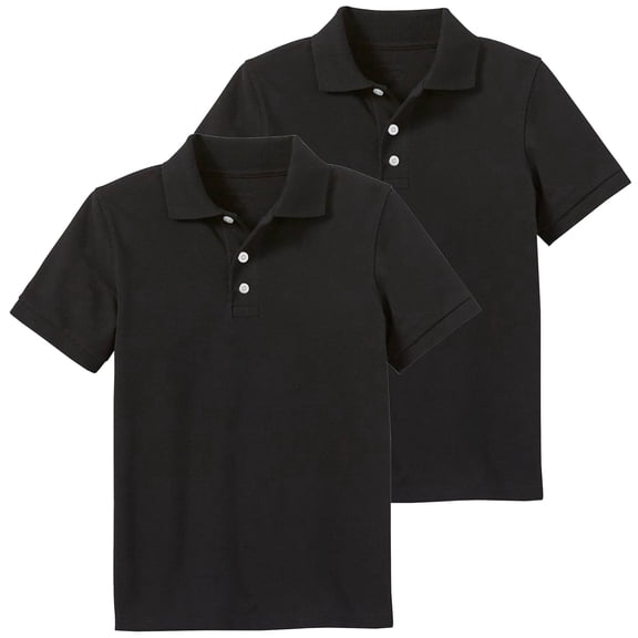 2-Pack School Uniform Tagless Polo Tshirt for Little Boys & Big Boys