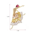 thumbnail image 4 of Rhinestone Ballet Dancer Brooches Fashion Crystal Tone Brooch Pins Elegant Dress Accessories Jewelry Wedding Christmas Valentine's Day Gifts, Red, 4 of 5