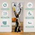 thumbnail image 2 of Manfei Gold Black Butterfly Door Curtain Panel 42x80, Aesthetic Marble Room Divider Curtain, Wild Animal Door Curtain Party Decorations, Microfiber Room Decor, 2 of 5