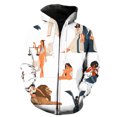 thumbnail image 1 of Sudadera con capucha y cremallera para hombre, diseño abstracto de ojos de tigre, divertida ropa de calle de primavera, sudaderas extragrandes, unisex, para adolescentes, con capucha, chaquetas y tops, 1 of 6