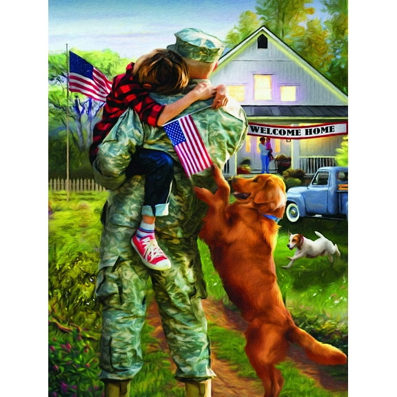 SUNSOUT INC - A Warm Welcome Home - 300 pc Jigsaw Puzzle by Artist: Tom Wood - Finished Size 18" x 24" - MPN# 29741