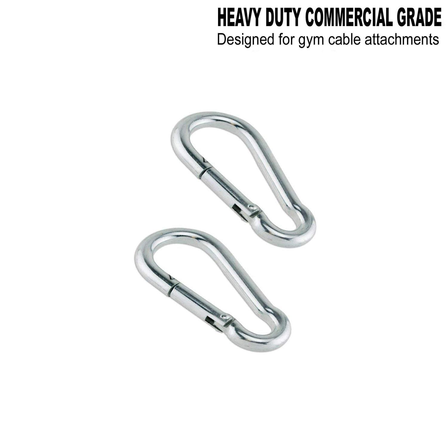 Fitness Maniac Heavy Duty Stainless Steel Spring Snap Hooks, Pair