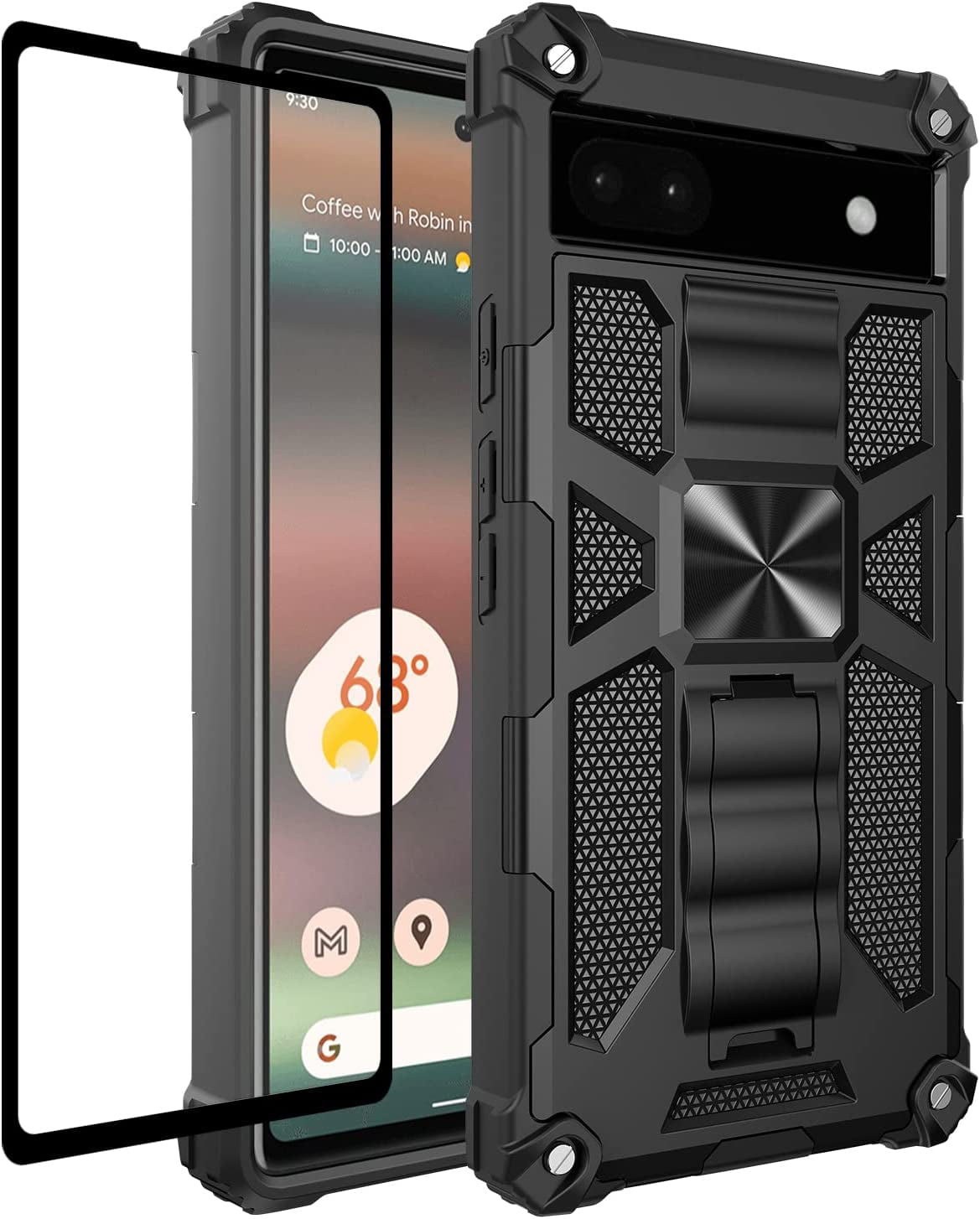 GW USA Case for Google Pixel 6a Phone Case Cover w/Tempered Glass