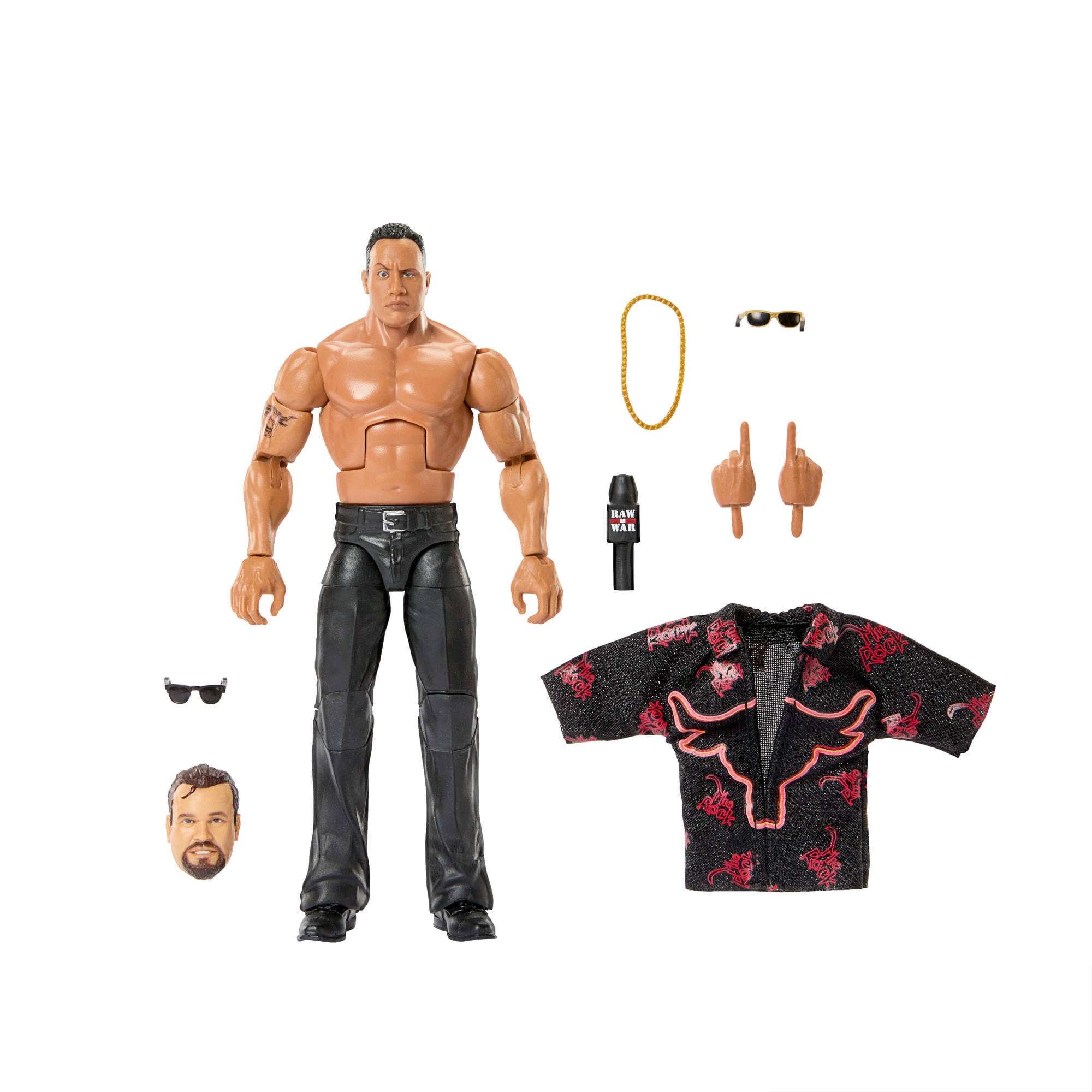WWE ザ・ロック　マテル　エリート　フィギュア　ロッキージョンソン　3体セット WWE Elite Action Figure Generations: The Rock, Rocky Johnson