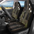 thumbnail image 2 of POLERO Deer Flag Camo Automotive Front Seat Covers for Men, Set of 2 Vehicle Seat Covers Comfort Washable Vehicle Seat Protector, 2 of 13
