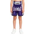 thumbnail image 4 of Hansber Kids Muay Thai Boxing Shorts Elastic Waist Printed Kickboxing Training Shorts Youth Martial Arts Fight Trunks Blue L-110, 4 of 7