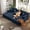 Blue, variant on kelyda 97'' Double Chaise Lounge Chair Indoor, 2 in 1 Modern Convertible Cloud Corduroy Sofa Bed Sleeper Chair Orange