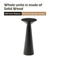 thumbnail image 2 of COZAYH Farmhouse Tall Pedestal End Table Small Solid Wood Martini Table Plant Stand Modern Round Drink Table for Small Space Living Room, Black, 2 of 7