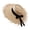 Black, variant on Women's Frayed Edge Wide Brim Straw Sun Hat, Natural (White, One Size)