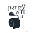 thumbnail image 2 of Thorns, Becky 15x18 White Modern Wood Framed Museum Art Print Titled - Bathroom Puns V Dark Blue, 2 of 4