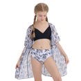 thumbnail image 6 of Ochine Girls Swimsuit 3 Piece Tropical Print Bikini Set with Cover-Up Quick-Dry Swimwear for Girls 9-16 Years, 6 of 10