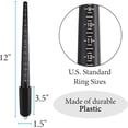 thumbnail image 4 of The Beadsmith Half-Round Finger Gauge – U.S. Sizes: 1-13, Full and Half Sizes – Plastic Rings with Marked Measurements – Tool for Measuring Fingers and Determining Ring Sizes, 4 of 7