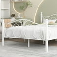 thumbnail image 5 of VECELO Full Metal Bed Frame with Headboard and Footboard, Heavy Duty Slat Support Platform Frame for Bedroom, No Box Springs Needed, White, 5 of 5